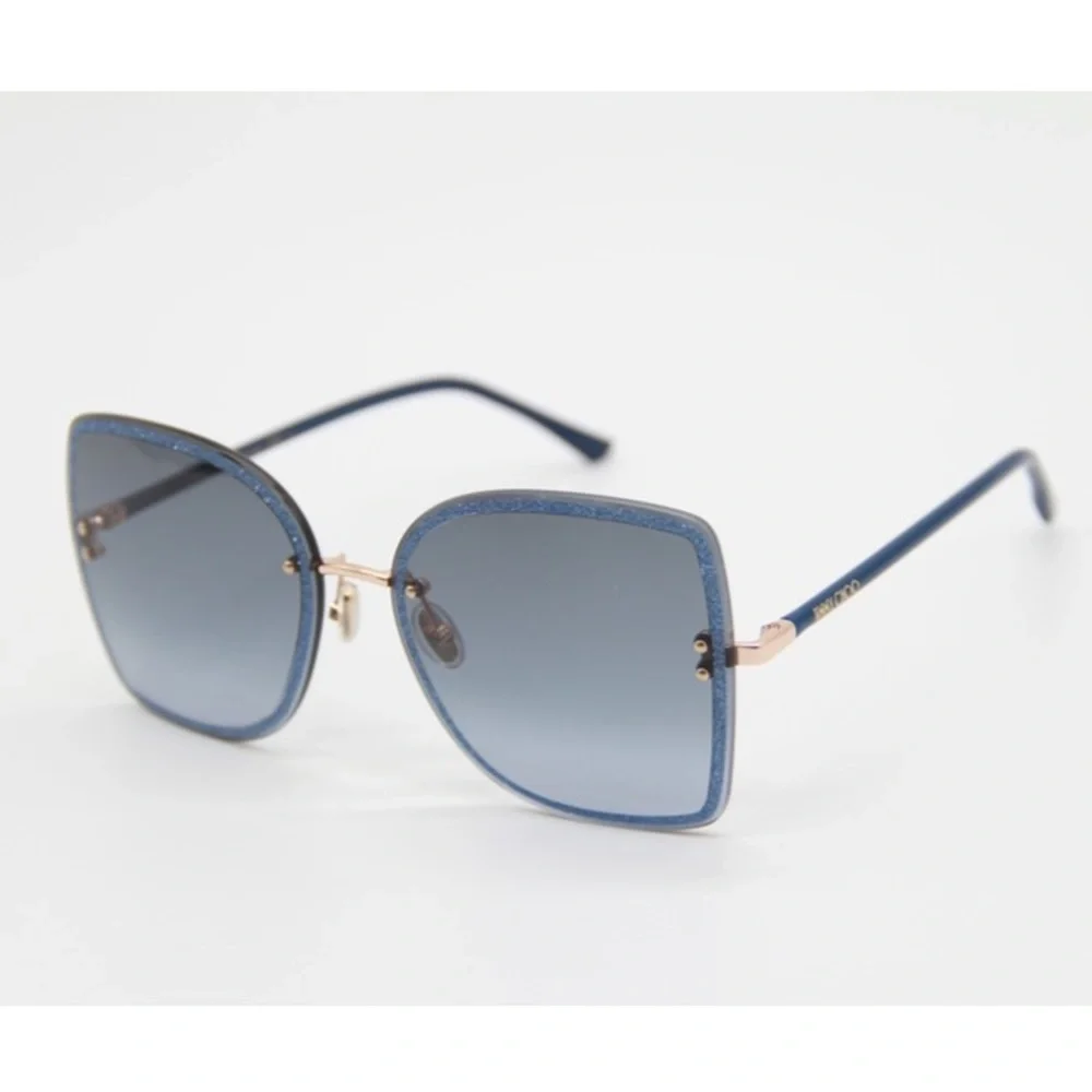 NEW JIMMY CHOO SUNGLASSES JIMMY CHOO LETI/S LKS BLUE WOMEN’S EYEWEAR JIMMY CHOO - Picture 3 of 11